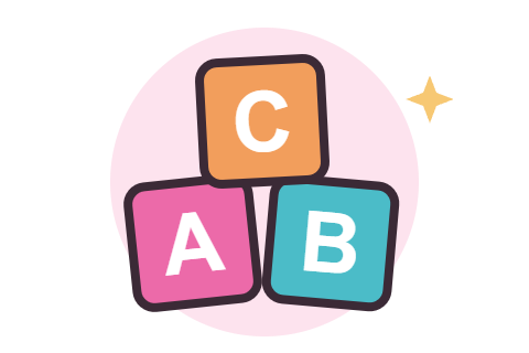 Letterblokjes A, B en C